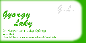 gyorgy laky business card